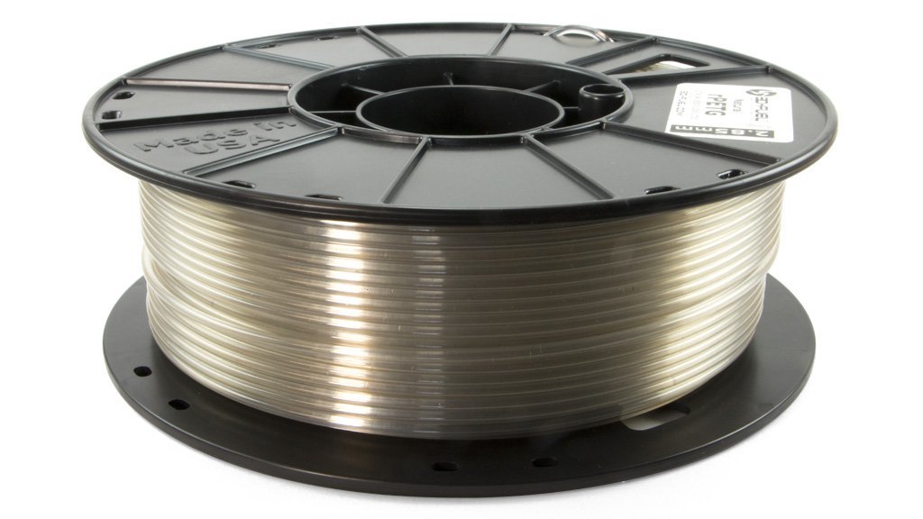 Spool of filament on a white background