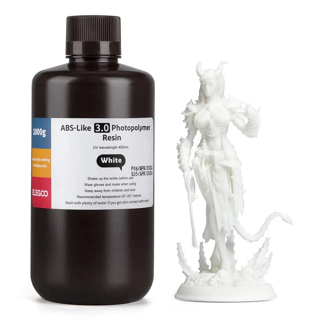 Elegoo UV resin color options — multiple resin types for SLA MSLA 3D printers on white background