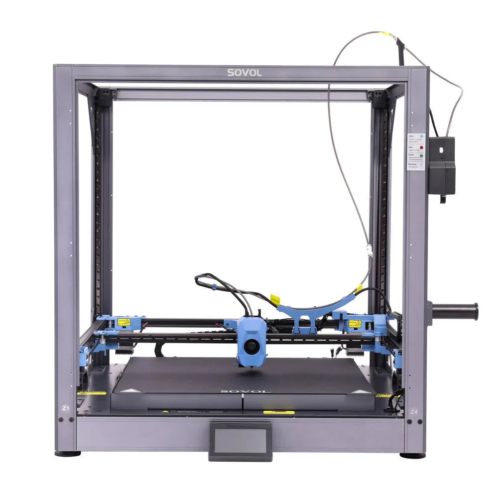 SOVOL SV08 MAX large-format Core-XY 3D printer front overview showing full 500x500x500mm build volume frame