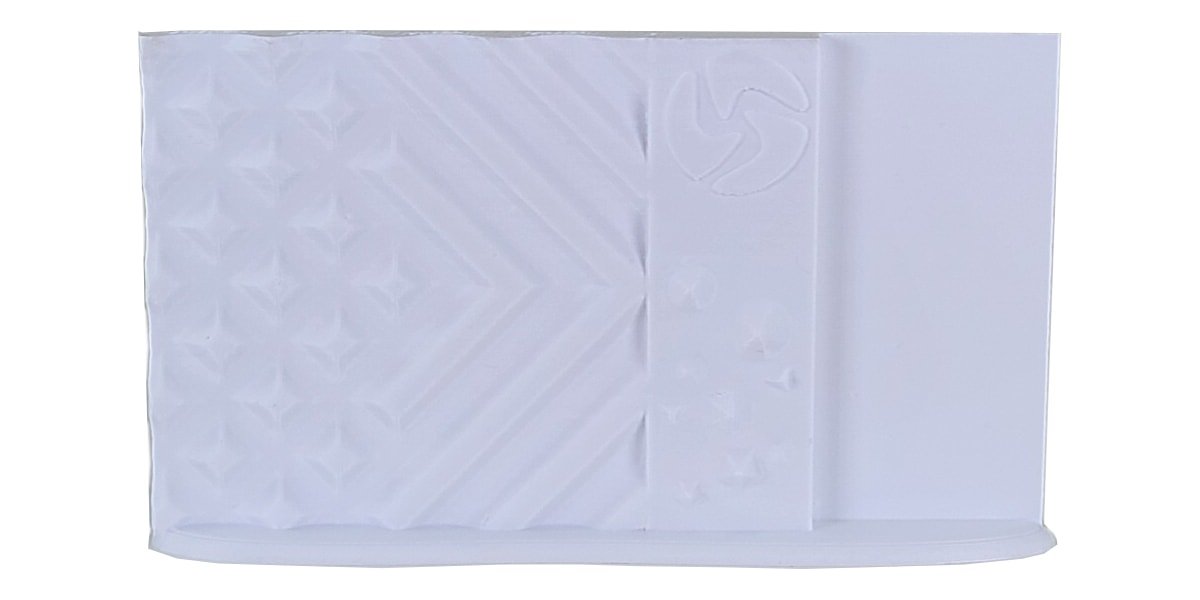 White towel with a textured pattern on a white background