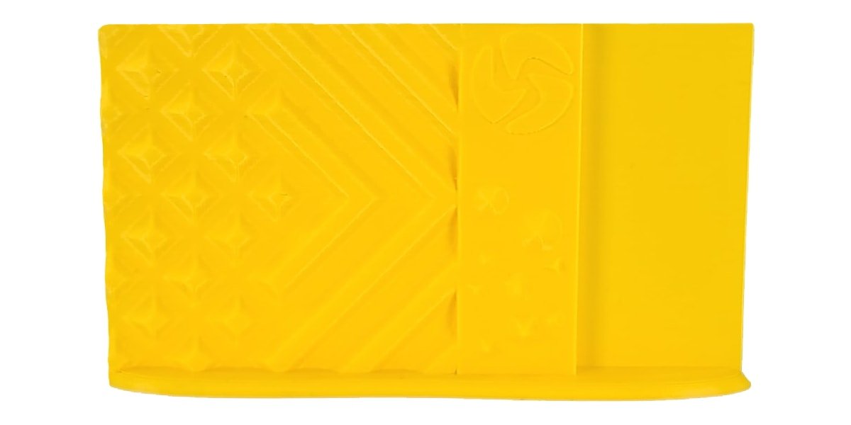 Yellow towel on a white background