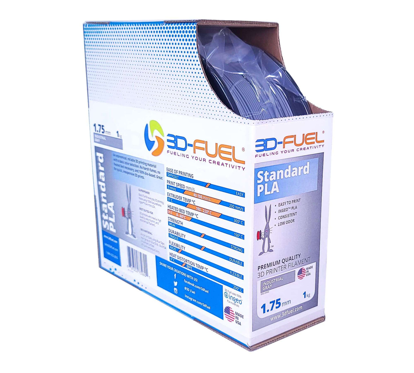 Box of 3D-Fuel 3D printer filament on a white background