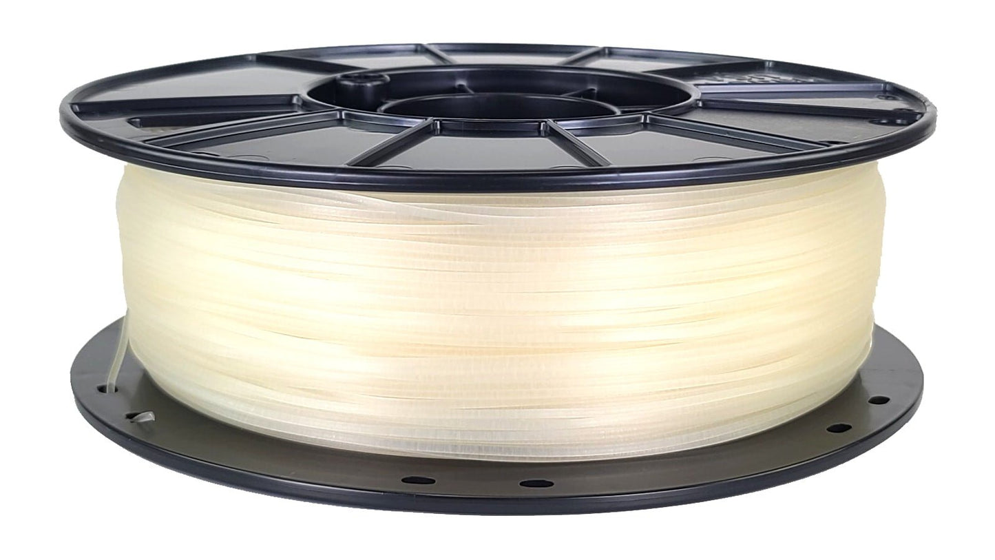 Spool of filament on a white background