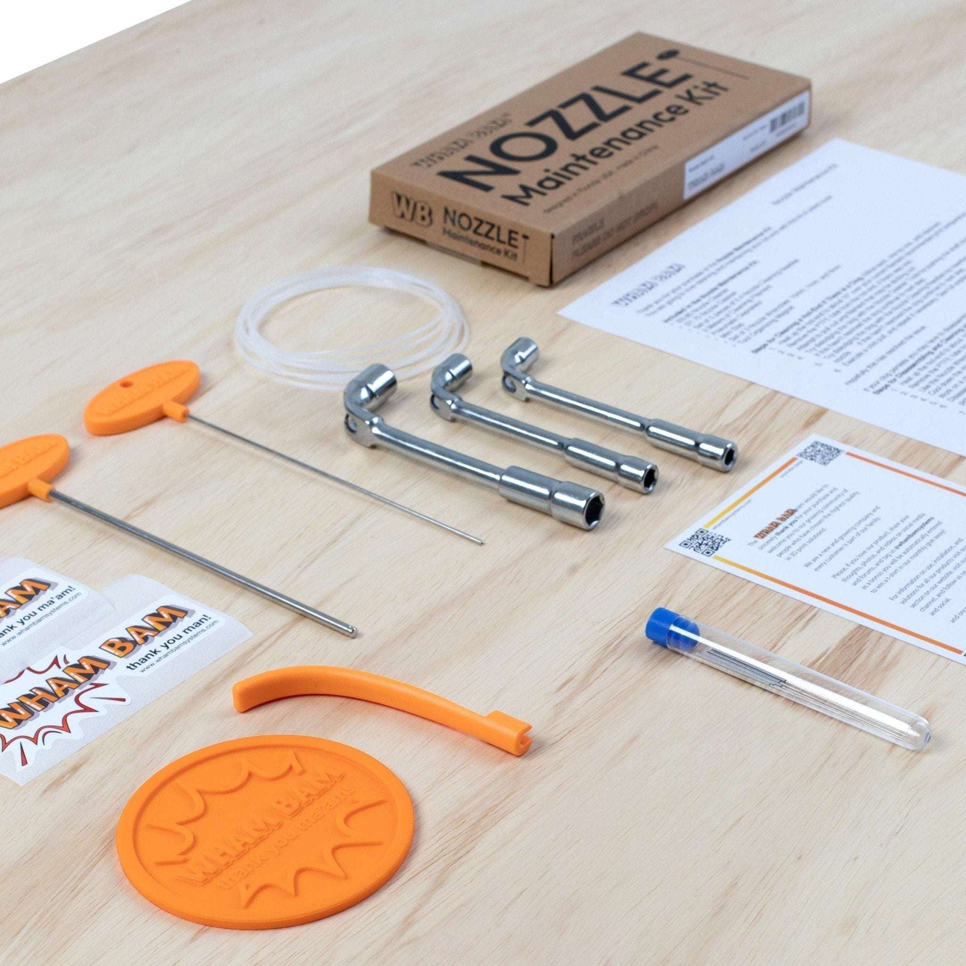 Wham Bam 3D Printer Nozzle Maintenance Kit – Cleaning & Unclogging Tool Set - CONSUM3D